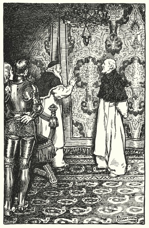 チャールズ・リードの「The Cloister and The Hearth」のイラスト（リトグラフ）。 作： Byam（後）Shaw