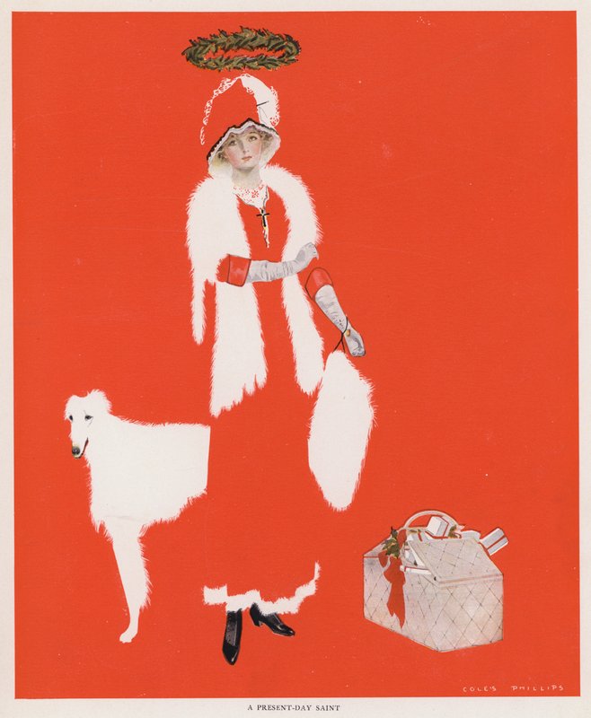 Coles Phillips Girl, A Present-Day Saint (カラーリトグラフ) 作： C.コールズフィリップス