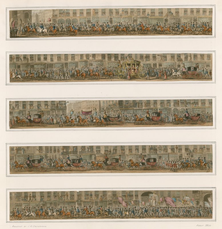1824年頃の市長のパレード 作： カール・ゲオルク・アドルフ・ハーゼンプフルク