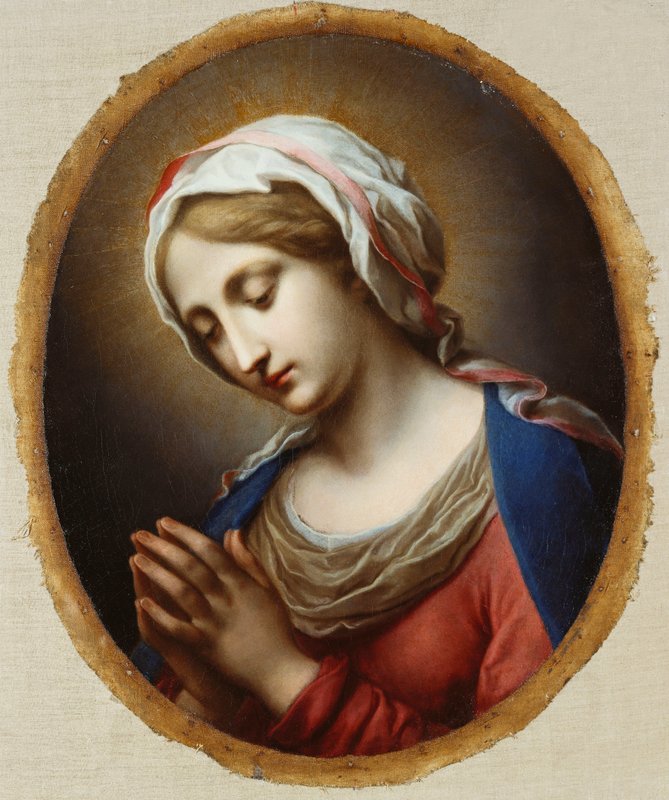 アートプリント　「受胎告知　聖母」　カルロ・ドルチ　横27cm×縦33cm額縁込 Carlo_Dolci_-