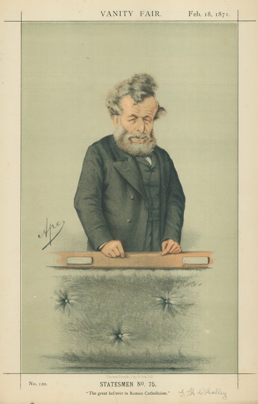 ジョージハモンドウォーリー氏、ローマカトリック教の偉大な信者、1871年2月18日、バニティフェア漫画 作： カルロ・ペリグリーニ