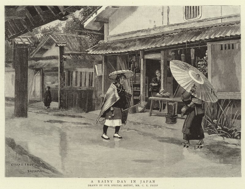 日本の雨の日 作： チャールズ・エドウィン・フリップ