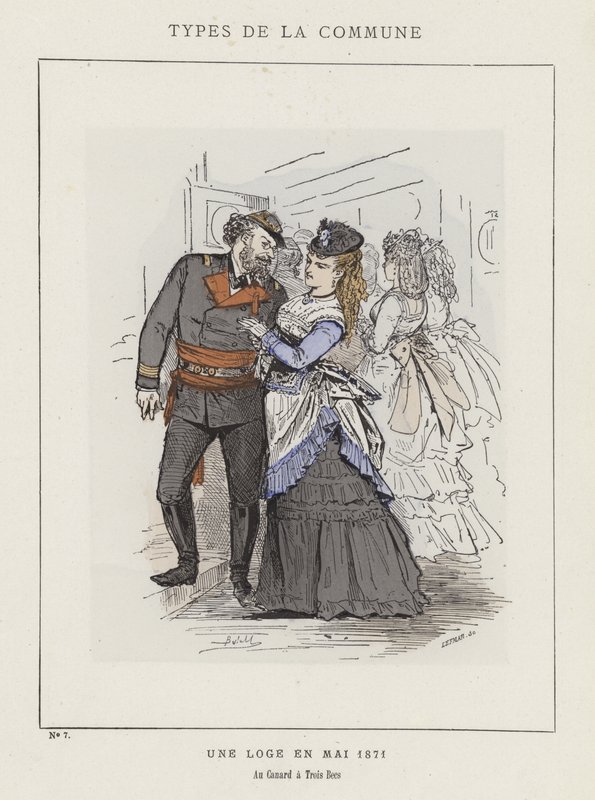 1871年5月のロッジ、Au Canard a Trois Becs 作： シャルル・アルバート・ダルヌー・ベルトール