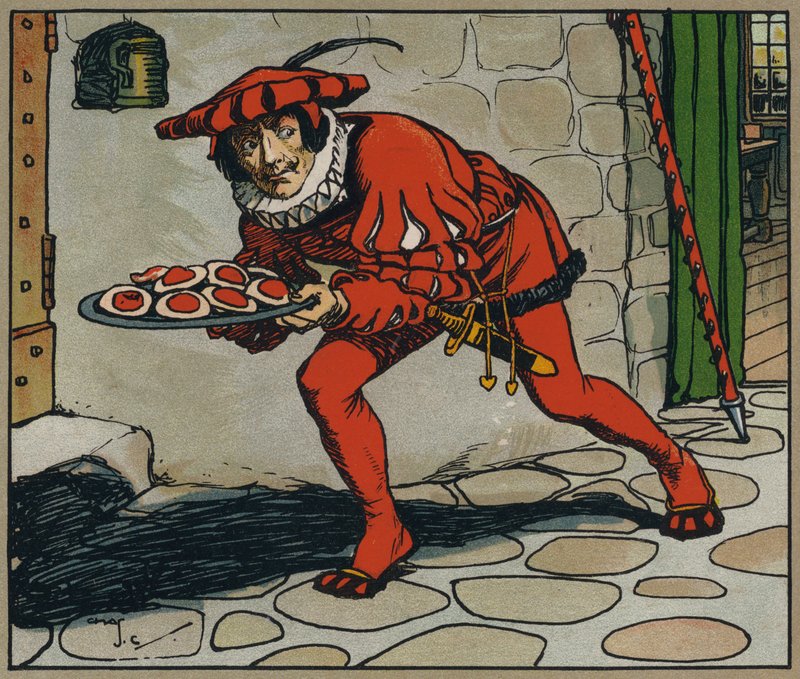 He Stole Those Tarts」（カラーリトグラフ版 作： チャールズクロムビー
