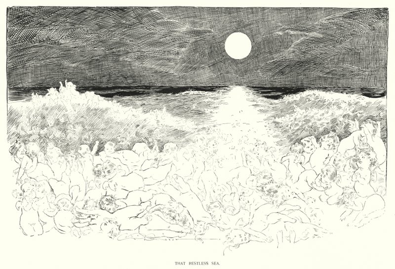 その無常な海（リトグラフ 作： チャールズダナギブソン
