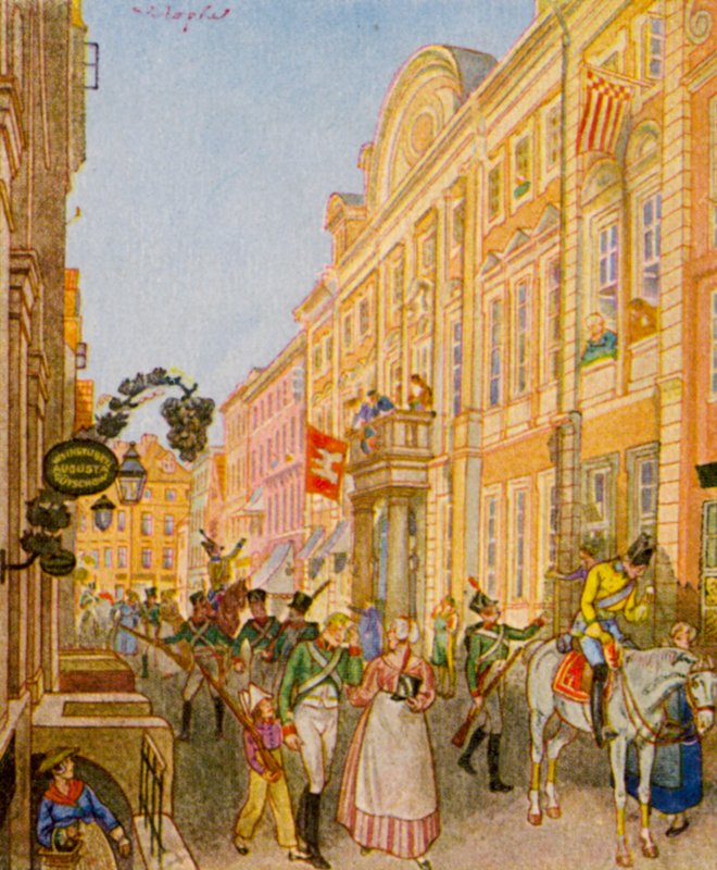 ハンブルガー・ブルガーヴェール／ハンブルガー民兵（カラーリトグラフ） 作： クリストフ (1856-1945)