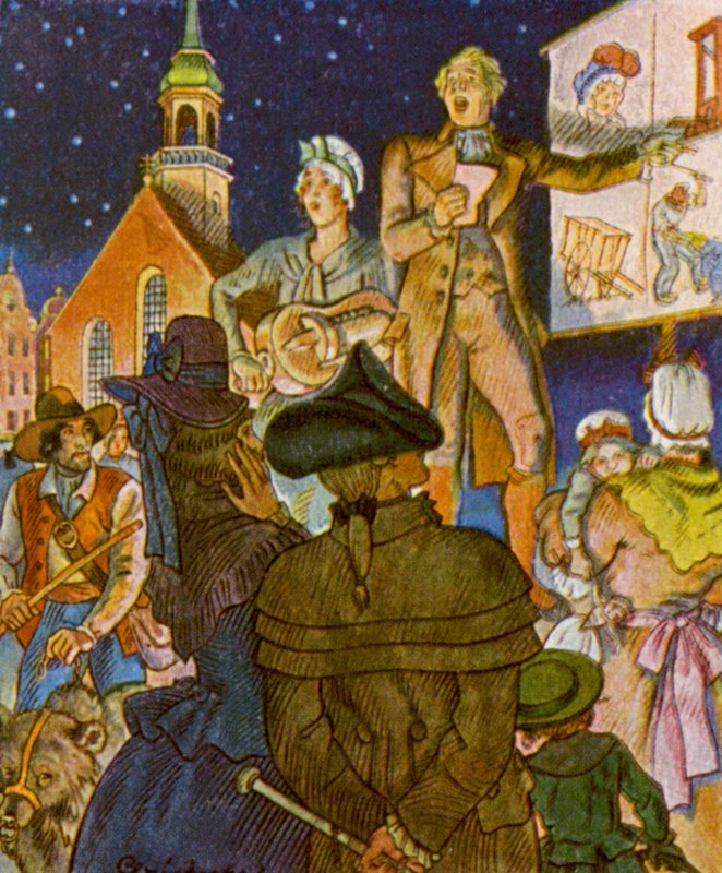 バンクレンジャー／ベンチシンガー（カラーリトグラフ） 作： クリストフ (1856 1945)