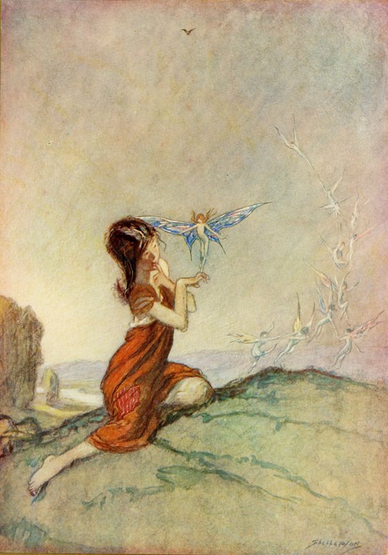 油絵　妖精　SM号　01 油絵 妖精 SM号 01 油絵 妖精 SM号 01 Claude_Allin_Shepperson_-