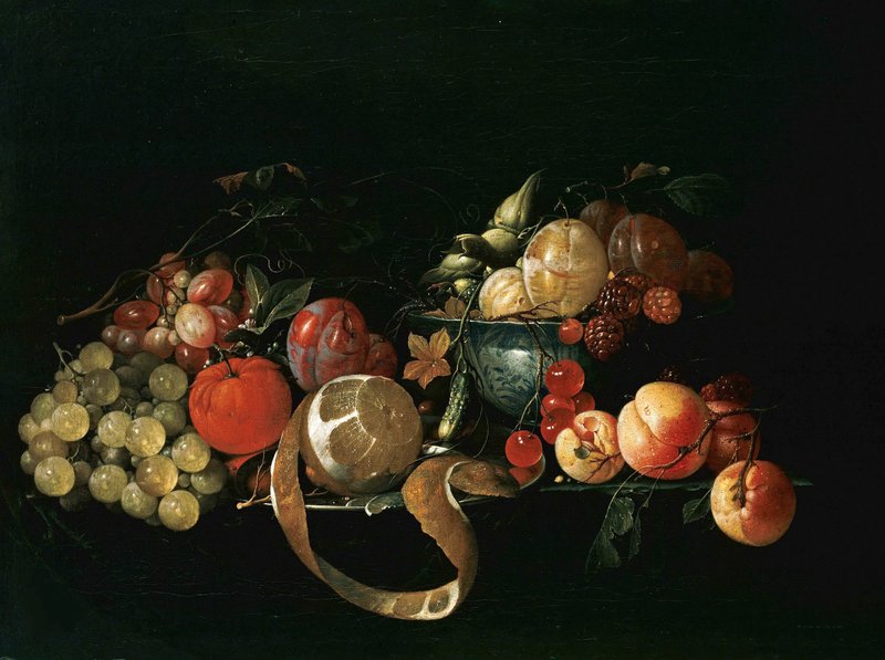 果物の静物画 油彩画 無料画像「古典的な果物の静物画」 - 果物, 静物画, バロック