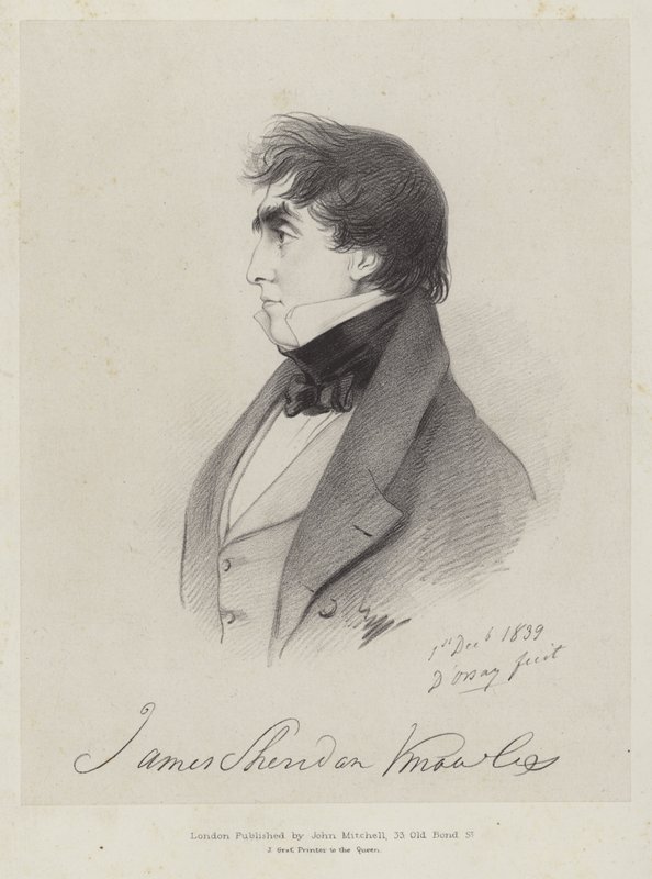 ジェームズシェリダンノウルズ、アイルランドの劇作家、俳優、1839年 作： アルフレッド・ドルセー伯爵