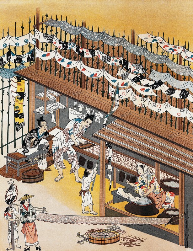 幕末〜明治期　上手　色絵風景画長皿　五客　絢爛豪華　緻密な絵付　古器を楽しむ Culture_Edo_-