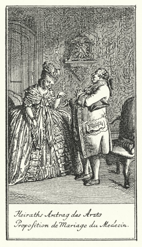 博士の結婚相談所（彫刻 作： ダニエル・ニコラウス（後）Chodowiecki