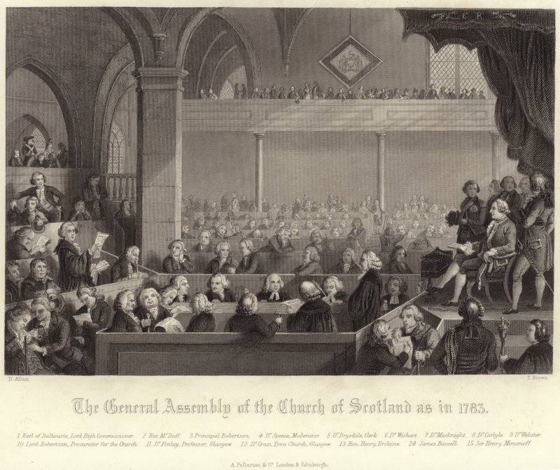 1783年のスコットランド教会総会 作： デビッド・アラン