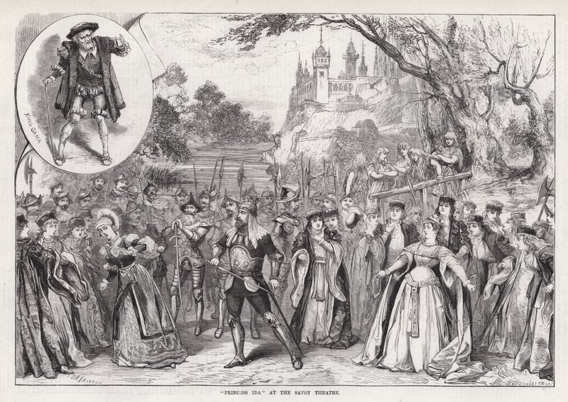 サボイ劇場での "Princess Ida"(彫刻) 作： デビッド・ヘンリー・フリストン