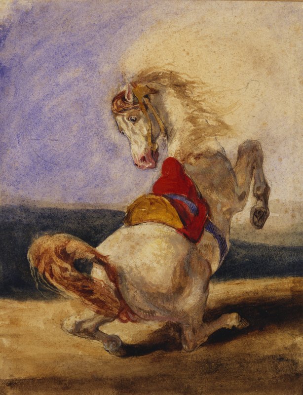 Delacroix_-_Rearing_Horse_-_(