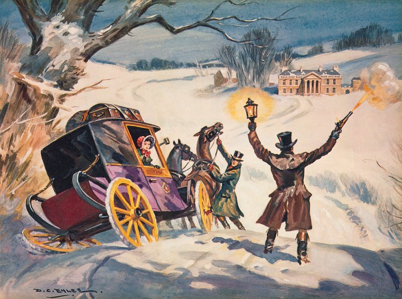 雪にはまった馬車 作： デレク・チャールズ・アイルズ