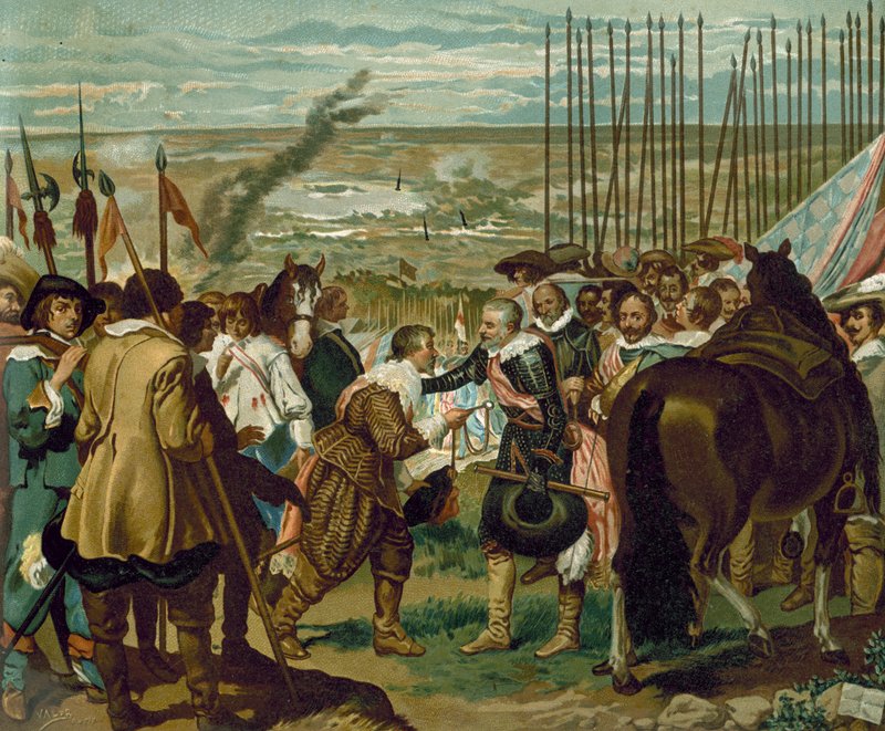 オランダ、ブレダ降伏、1625年（クロモリト） 作： ディエゴ・ベラスケス