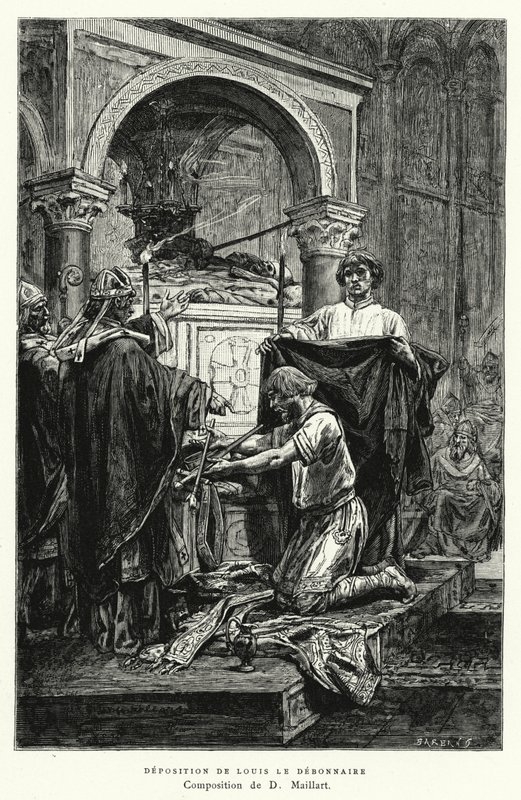 ルイ・ル・デボネールの寄託（彫刻 作： Diogene Ulysse Napoleon Maillart