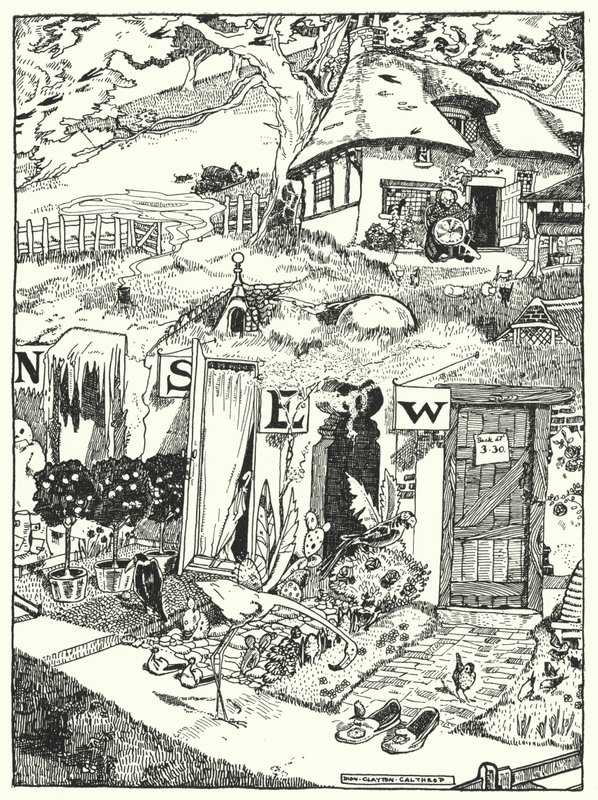The Homes of the Four Winds（四つの風の家）」（エングレーヴィング 作： ディオン・クレイトン・カルスロップ