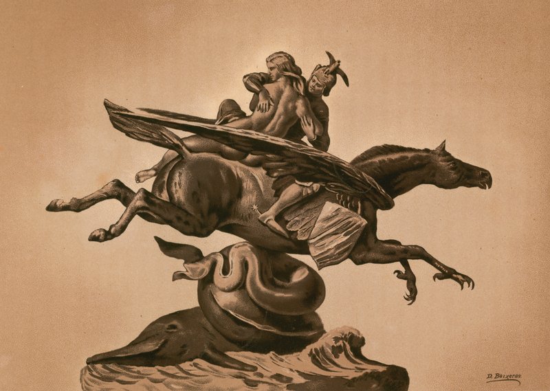 ロジャーとアンジェリカの像 作： Dionisio Baixeras Verdaguer