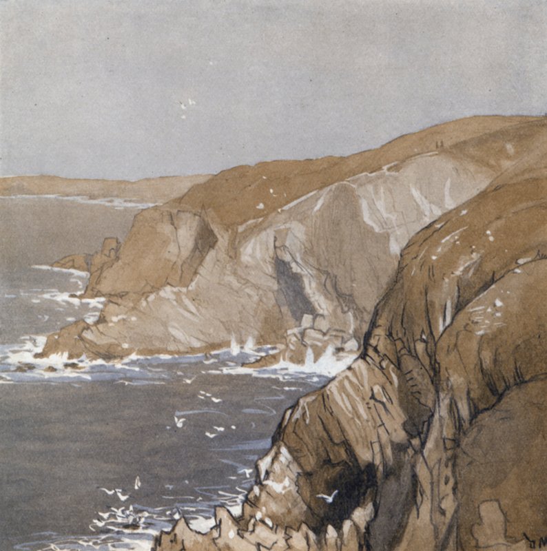 The Cornish Coast（カラーリトグラフ 作： ドナルド（後）マクスウェル