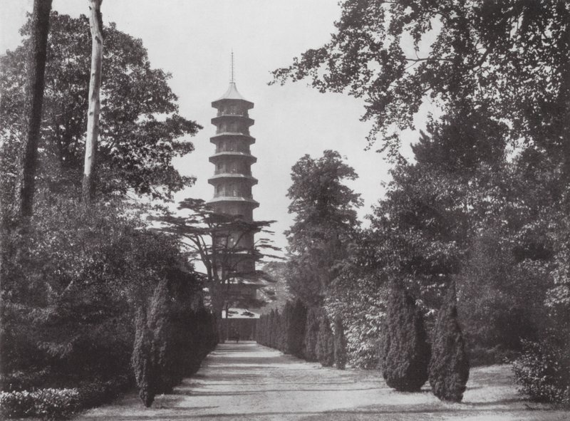 キューガーデン、1900年頃（モノクロ写真） 作： E・J・ウォリス