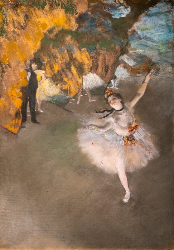 パステル画、バレリーナ、レッスン着、 Edgar_Degas_-_Ballet_(