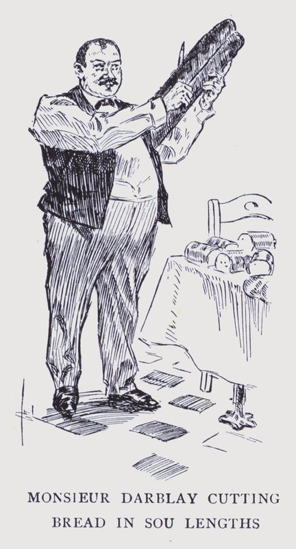 ボヘミアン・パリパンを切るダルブレー氏（リトグラフ） 作： エドゥアール・アルフレッド (1875-1954) キュクエル
