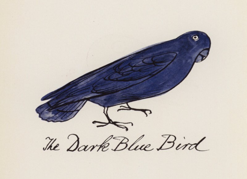 Edward Lear, The Bird Book: The Dark Blue Bird (カラーリソ) 作： エドワード（後）リア