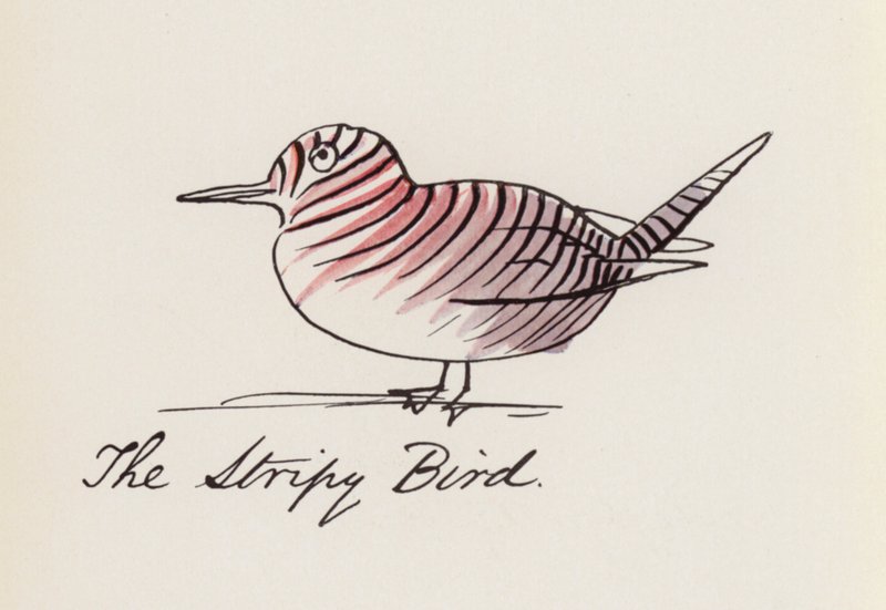 Edward Lear, The Bird Book: The Stripy Bird (カラー リソ) 作： エドワード（後）リア