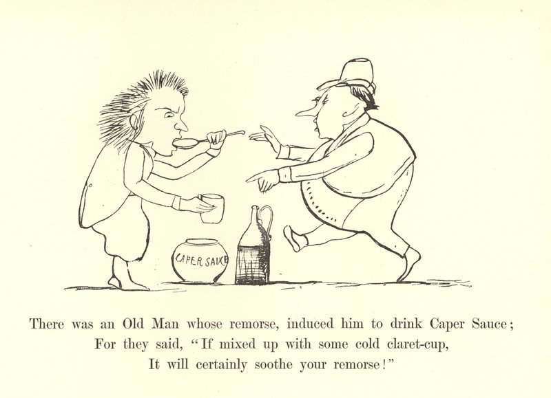 その反省がケイパーソースを飲むように彼を誘発した老人がいました 作： エドワード・リア