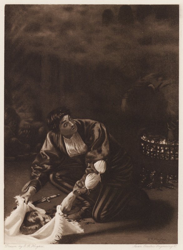 Il Pecorone: Day IX, Novel I, The Master Thief (litho) 作： エドワード・ロバート・ヒューズ