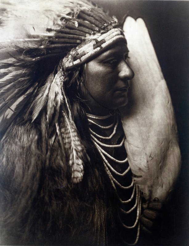 貴重BIG！アメリカアンティーク　精霊&インディアンの壁掛け　ネイティブUSA Edward_Sheriff_Curtis_-