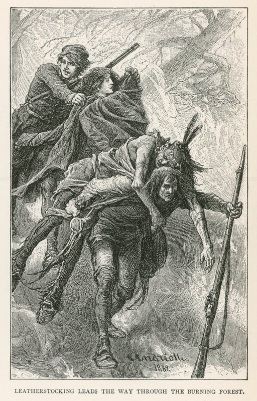 燃える森を進む革ひも（エングレーヴィング） 作： エルビロ・マイケル・アンドリオリ