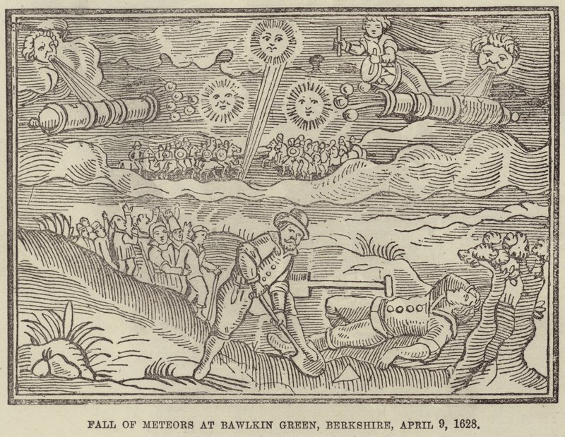 1628年4月9日、バークシャーのバウキングリーンでの流星の落下 作： 英語学校
