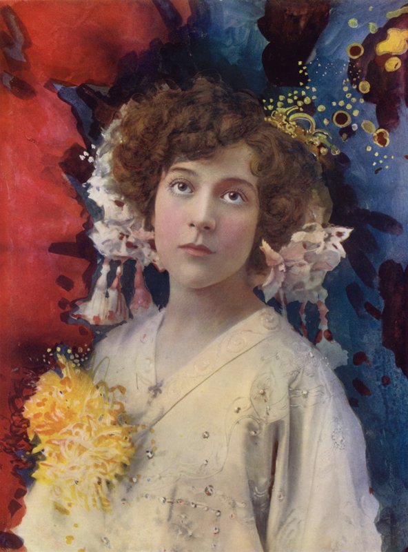 Miss F Collingbourne in San Toy（カラー写真） 作： 英語の写真家