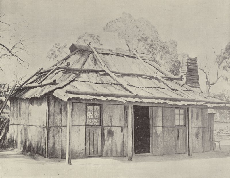 樹皮の小屋 作： 英語の写真家