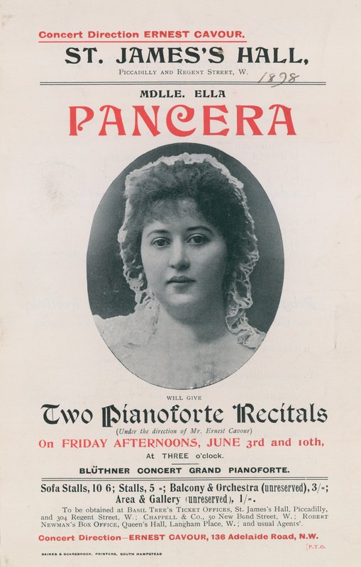 Ella Panceraによるコンサートの広告 作： 英語の写真家