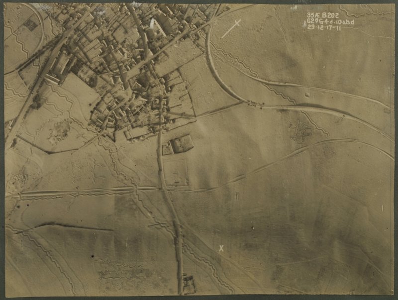 第一次世界大戦の塹壕の空中写真、1917年