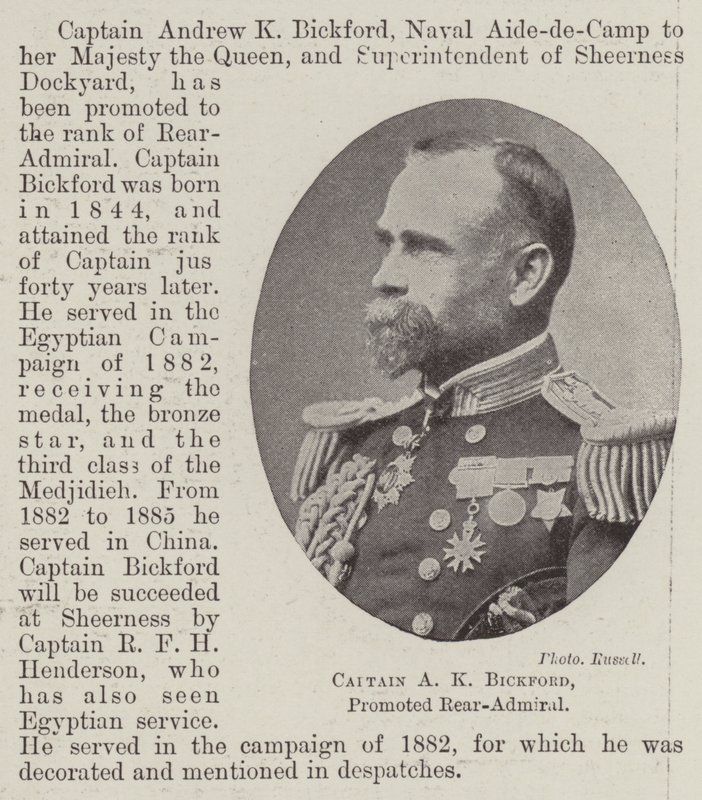 キャプテンAKビックフォード、昇格した海軍大将 作： 英語の写真家