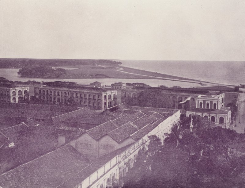 Galle Face and Barracks、コロンボ、セイロン 作： 英語の写真家