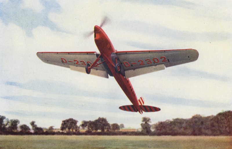 スロットとフラップを備えたハインケル機（カラー写真） 作： 英語の写真家
