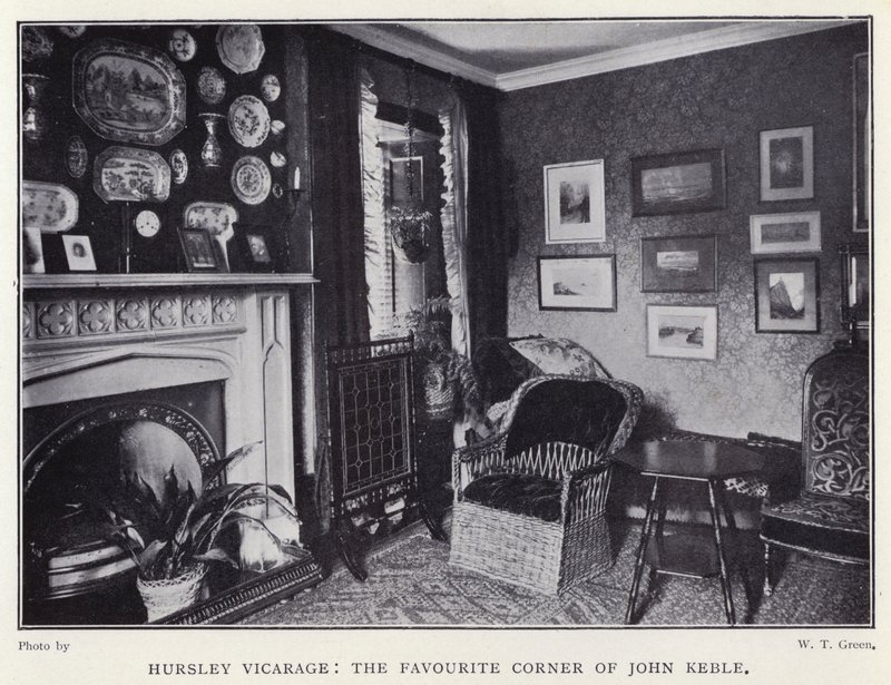 ジョン・ケブルのお気に入りの場所、Hursley Vicarage（モノクロ写真）。 作： 英語の写真家