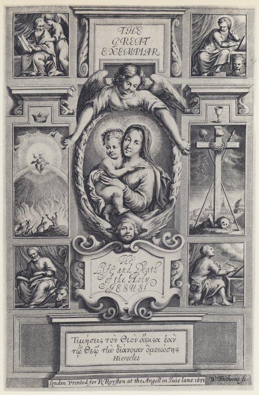 ジェレミー・テイラー《偉大なる模範》J Flesher for R Royston 1653（モノクロ写真 作： 英語の写真家