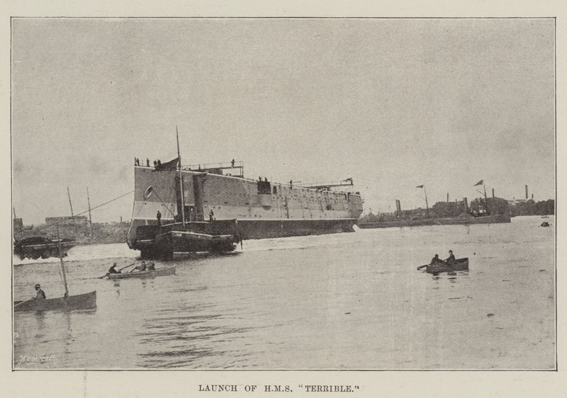 HMS Terribleの発売 作： 英語の写真家