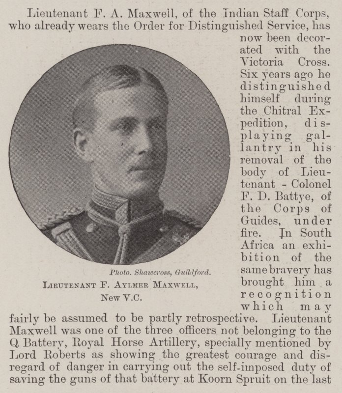 中尉F Aylmer Maxwell、新VC 作： 英語の写真家