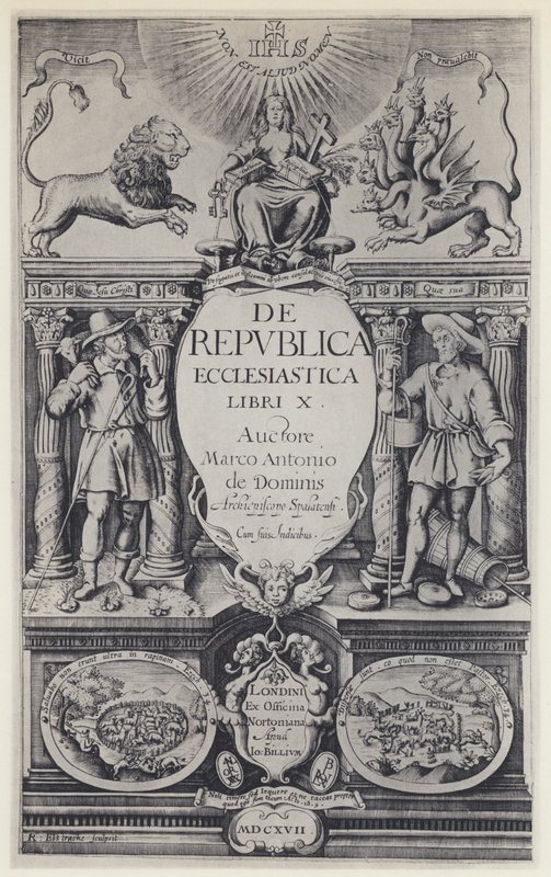 M A de Dominis, De republica ecclesiastica, G Norton and J Bill 1617 (モノクロ写真) 作： 英語の写真家