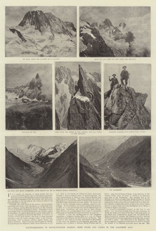 フランス南西部の登山、ドフィネアルプスのいくつかの峰と峠 作： 英語の写真家