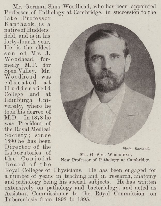 G Sims Woodhead氏、ケンブリッジの病理学の新教授 作： 英語の写真家