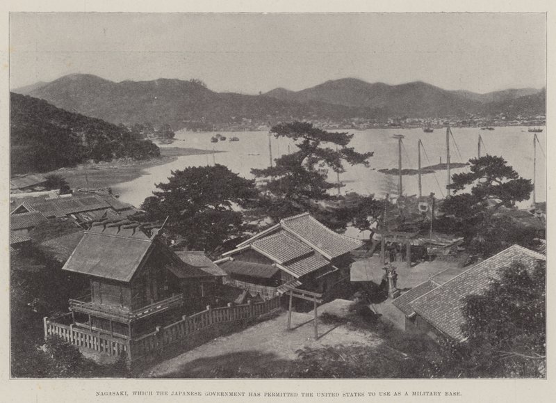 日本政府がアメリカに軍事基地としての使用を許可した長崎 作： 英語の写真家